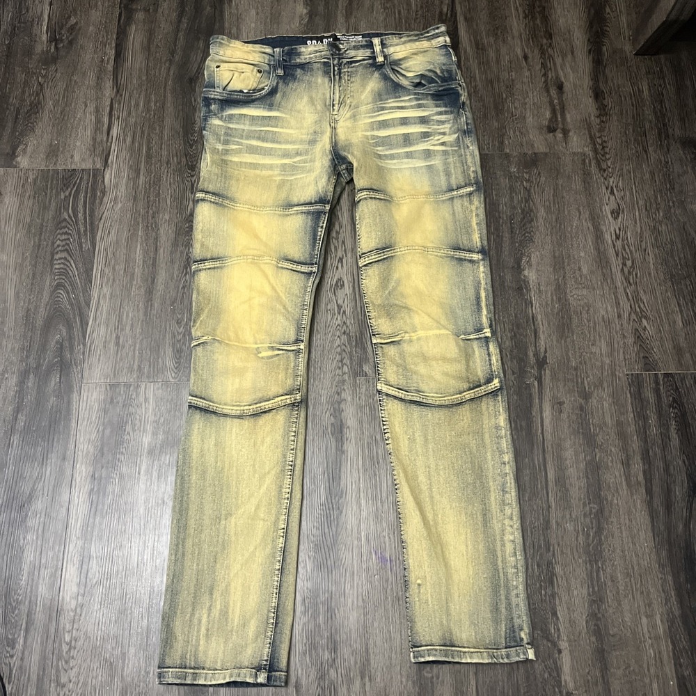 SPARK PREMIUM 38x34 Stretch Flare 2 Toned Denim Jeans